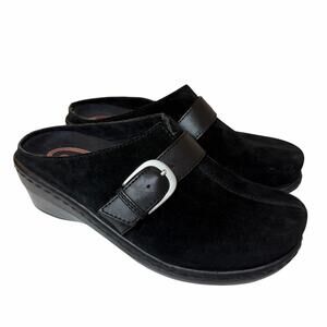 Klogs Black Suede Women’s 7M Slip Resistant Non Marking